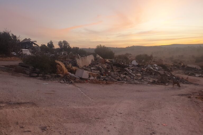 הריסות הכפר אום אל-חיראן (צילום: המועצה לכפרים לא מוכרים)