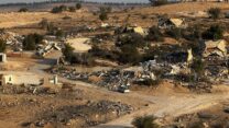 הריסות הכפר אום אל-חיראן (צילום: דוברות המשטרה)