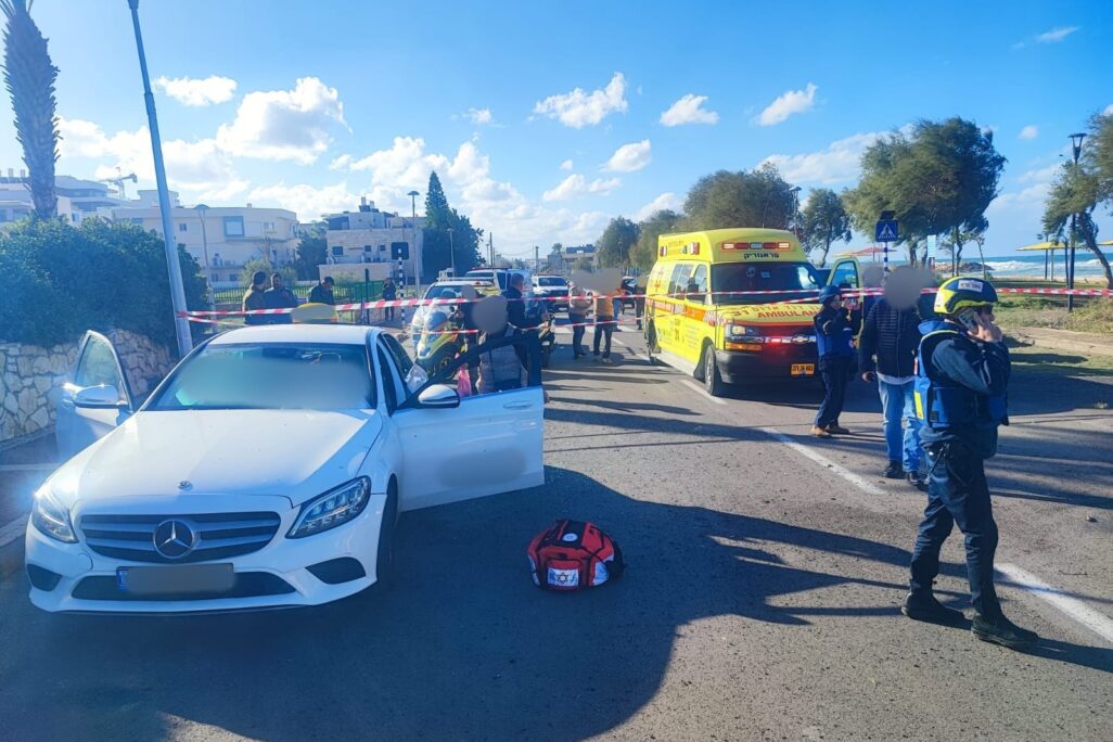 זירת הירי לנהריה 0צילום: מד"א) זירת הירי לנהריה 0צילום: מד"א)