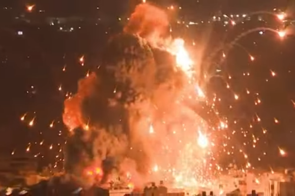 תקיפות צה"ל מתחת לדאחייה (צילום מסך: דובר צה"ל)