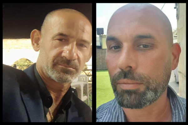 זיו בלפר (מימין) ושמעון נג'ם, ההרוגים בפגיעת הרקטה בנהריה (צילום: רשתות חברתיות, לפי סעיף 27א לחוק זכויות היוצרים)