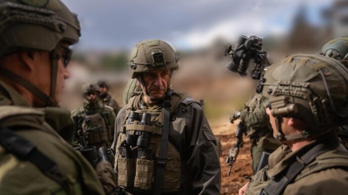 הרמטכ"ל ופיקוד הצפון בהערכת מצב בדרום לבנון (צילום: דובר צה"ל)
