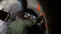חשיפת מנהרה של חיזבאללה מתחת לבית קברות בדרום לבנון (צילום: דובר צה"ל)