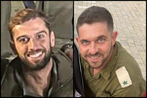 רס"ן במיל' מושיקו מקסים רוזנוולד (מימין) ורס"ל במיל' אלכסנדר אנוסוב (צילומים: דובר צה"ל)