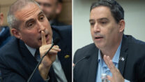 יו"ר לשכת עורכי הדין עמית בכר וח"כ חנוך מילביצקי (צילומים: יונתן זינדל/פלאש 90)