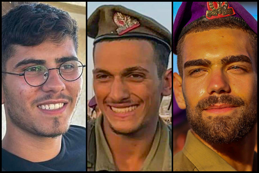 הלוחמים שנפלו בתקרית בג'באליה, מימין לשמאל: סמ"ר ברק דניאל הלפרן, סמל עמרי כהן וסמ"ר עידו ז'נו (צילומים: דובר צה"ל)