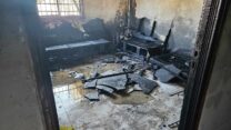 בית שהוצת בכפר חווארה במהומות מתנחלים (צילום: ארגון ״יש דין״)