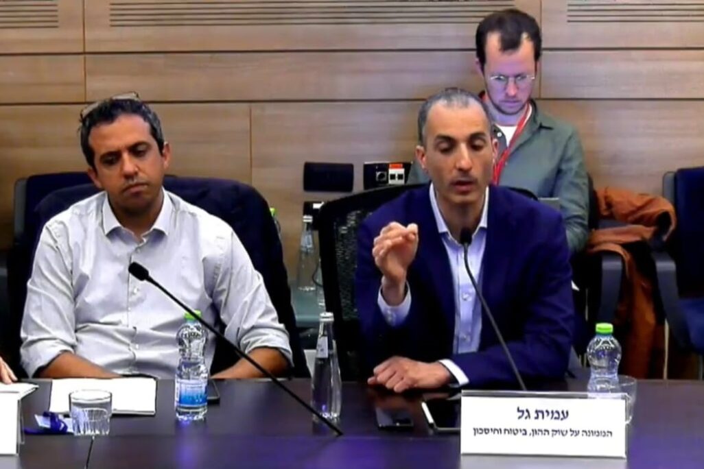 ראש רשות שוק ההון עמית גל (מימין) בדיון בכנסת (צילום מסך: ערוץ הכנסת) ראש רשות שוק ההון עמית גל (מימין) בדיון בכנסת (צילום מסך: ערוץ הכנסת)
