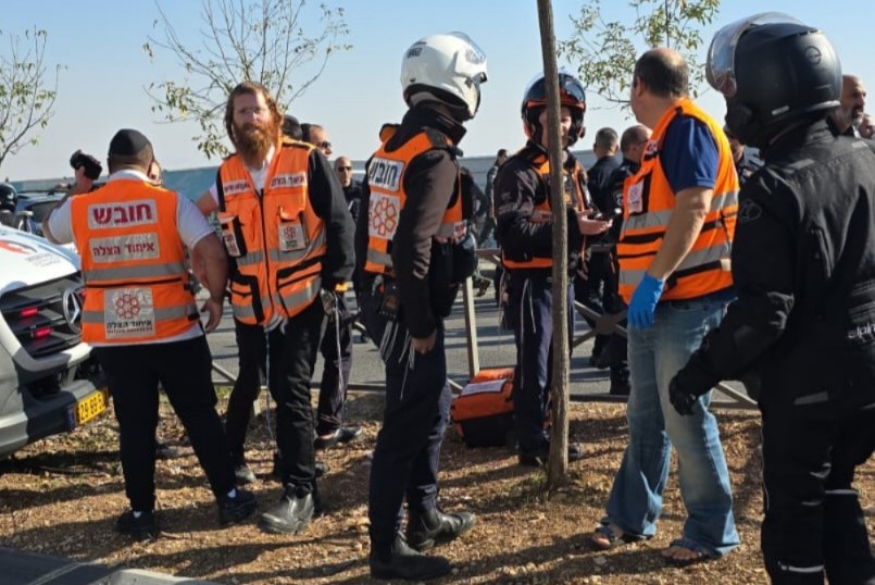 זירת ניסיון הפיגוע במחסום חיזמא (צילום: איחוד הצלה מרחב ירושלים)