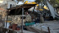 הרס בתים בכפר עזה כחלק מתוכנית שיקום הקיבוץ (צילום: מנהלת תקומה)