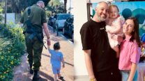 שלומי בכר עם אשתו ויקטוריה ובתו מאי (צילומים: אלבום פרטי)