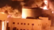 תחנת הכוח בדרום צנעא לאחר תקיפת צה"ל (צילום: מרשתות חברתיות, על פי סעיף 27א לחוק זכויות יוצרים)