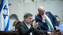 בצלאל סמוטריץ' במליאת הכנסת (צילום: חיים גולדברג/ פלאש 90)