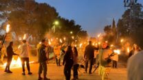 מפקד אש לחנוכה בקיבוץ ניר עוז (צילום: קיבוץ ניר עוז)
