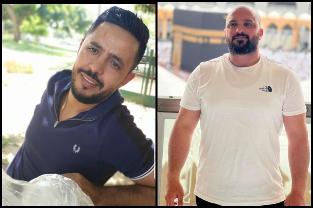 ויסאם יזבק (מימין) ועבד אלמונעם גנדאוי (צילום: רשתות חברתיות, לפי סעיף 27א לחוק זכויות היוצרים)