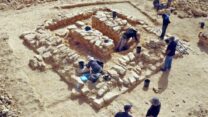 האתר הארכיאולוגי שהתגלה בנגב (צילום: אמיל אלג'ם, רשות העתיקות)