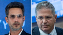 שר החינוך יואב קיש וראש עיריית קריית שמונה אביחי שטרן (צילומים: יונתן זינדל/פלאש 90)