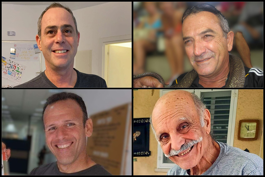 מימין למעלה, בכיוון השעון: איציק אלגרט, שלמה מנצור, אוהד יהלומי וצחי עידן (צילומים: אלבומים פרטיים, מתוך רשתות חברתיות, שימוש לפי סעיף 27א לחוק זכויות יוצרים) מימין למעלה, בכיוון השעון: איציק אלגרט, שלמה מנצור, אוהד יהלומי וצחי עידן (צילומים: אלבומים פרטיים, מתוך רשתות חברתיות, שימוש לפי סעיף 27א לחוק זכויות יוצרים)