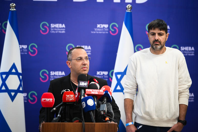 מיכאל לוי (מימין) ושרון שרעבי (צילום: אריה לייב אברמס/פלאש 90)