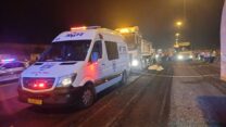 תאונת העבודה הקטלנית סמוך למחלף ניצני עוז (צילום: דוברות זק"א)