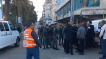 זירת פיצוץ המטען שגרם להרג רפעת אלבחרי בטייבה (צילום: איחוד הצלה)