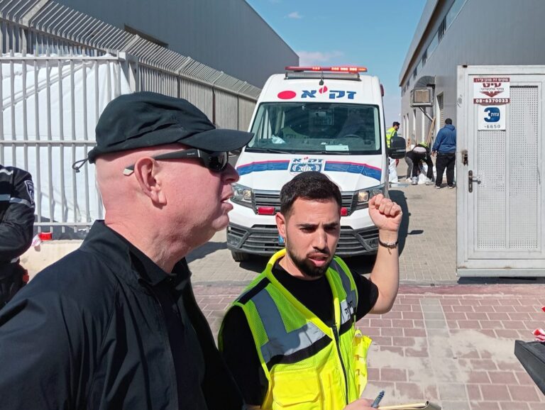 זירת תאונת העבודה הקטלנית באילת (צילום: משרד העבודה)