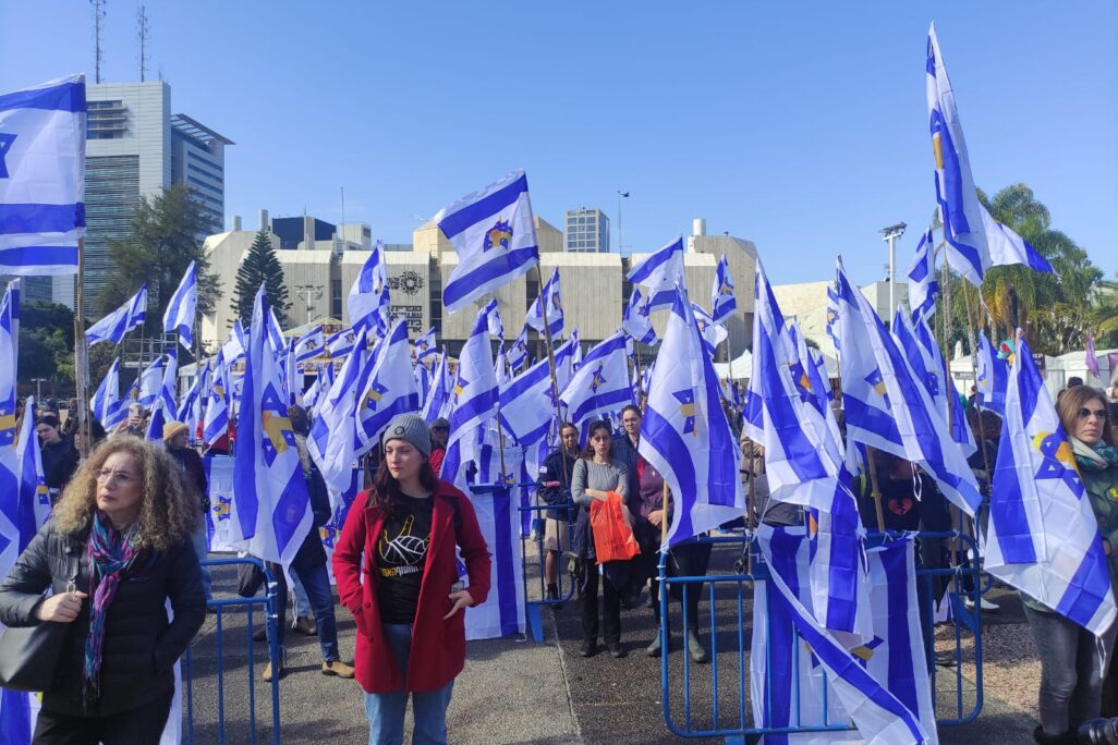 כיכר החטופים ביום שחרור החטופים החללים (צילום: ניצן צבי כהן)