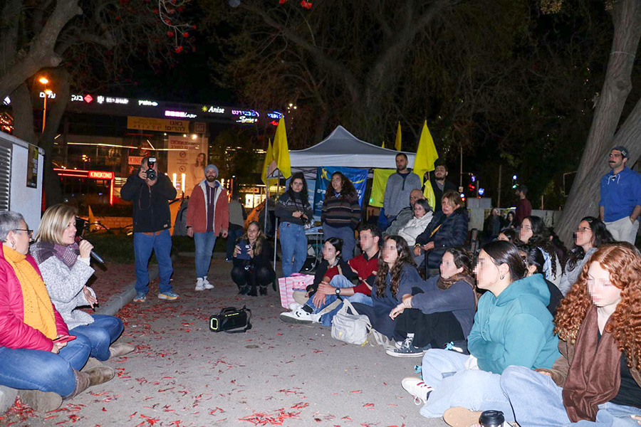 מאהל המחאה בחיפה (צילום: רן דמבו)