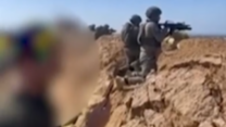 החיילים יורים לעבר הרצועה (צילום מסך: מתוך רשתות חברתיות, שימוש לפי סעיף 27א לחוק זכויות יוצרים)