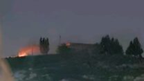 השריפה בביתו של בשאר עיד בבורין (צילום: בשאר עיד)