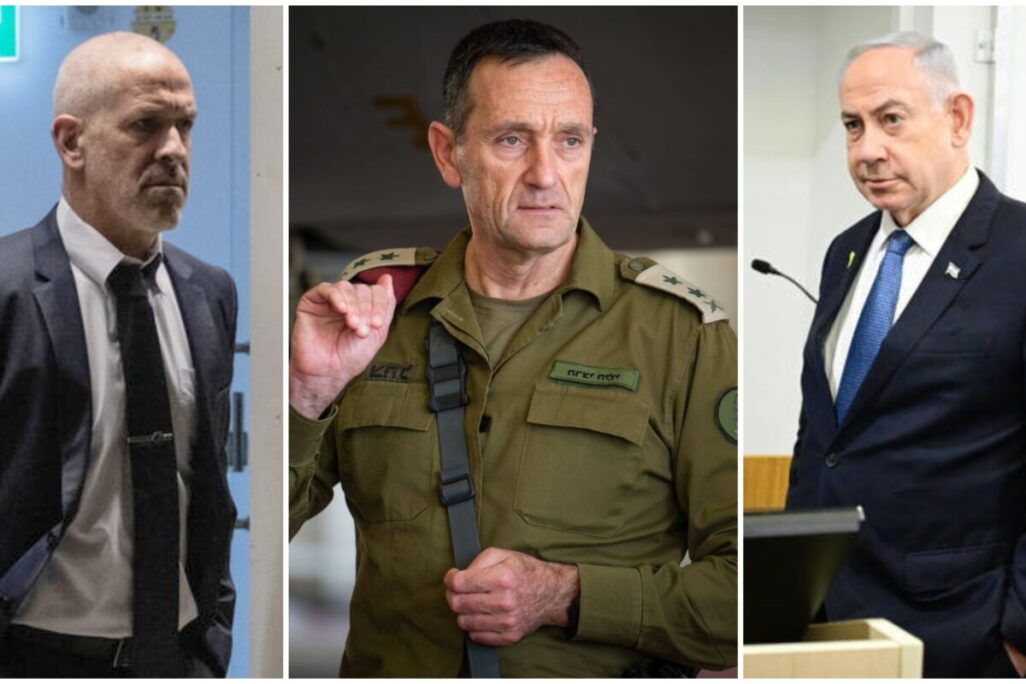 ראש הממשלה בנימין נתניהו (מימין), הרמטכ"ל היוצא הרצי הלוי וראש שב"כ רונן בר (צילומים: פלאש 90) ראש הממשלה בנימין נתניהו (מימין), הרמטכ"ל היוצא הרצי הלוי וראש שב"כ רונן בר (צילומים: פלאש 90)