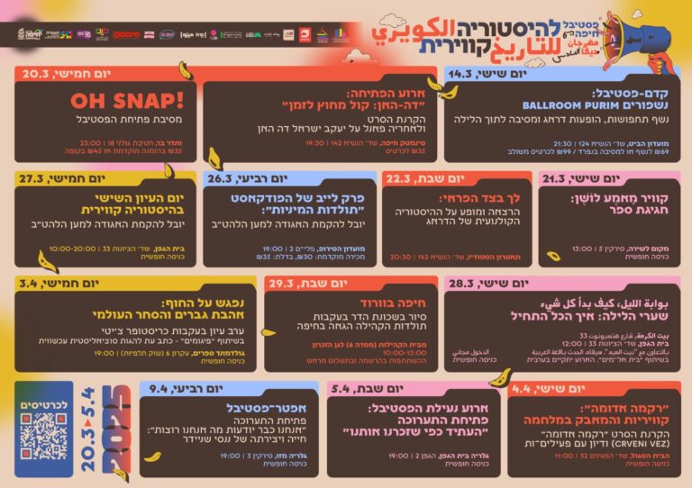 מודעה לפירוט אירועי הפסטיבל (צילום: אופק אפלבאום)