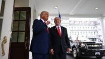 ראש הממשלה בנימין נתניהו ונשיא ארצות הברית דונלד טראמפ בבית הלבן בוושינגטון (צילום: אבי אוחיון, לע"מ)