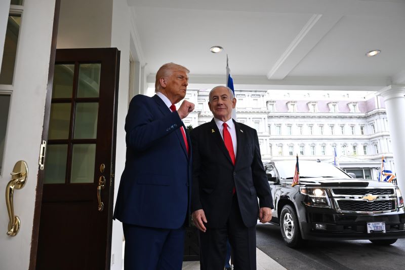 ראש הממשלה בנימין נתניהו ונשיא ארצות הברית דונלד טראמפ בבית הלבן בוושינגטון (צילום: אבי אוחיון, לע"מ)