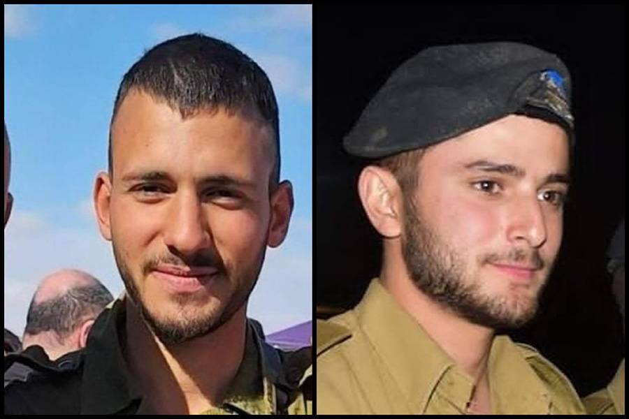 סרן עידו וולוך (מימין) וסמ"ש נטע יצחק כהנא (צילומים: דובר צה"ל ומשטרת ישראל)