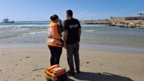 חיפושים אחרי צוללן שננשך על ידי כריש בחדרה (צילום: איחוד הצלה)