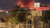 שריפה בזירת המהומות בערערה בנגב (צילום: רשתות על פי סעיף 27א')