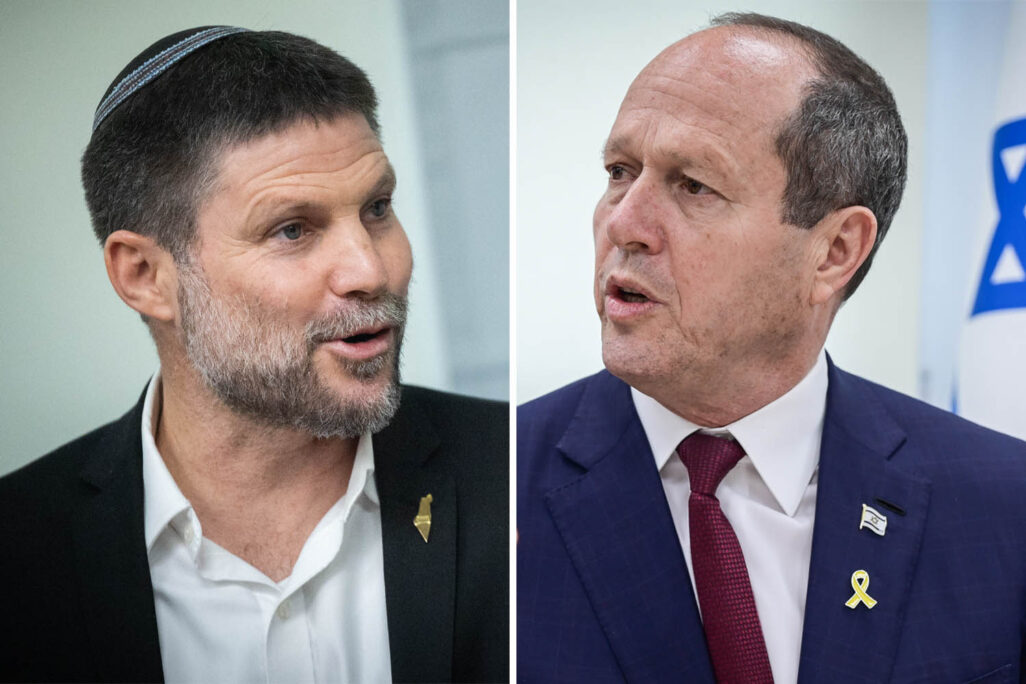 שר הכלכלה ניר ברקת ושר האוצר בצלאל סמוטריץ' (צילום: אבשלום שושני/יונתן זינדל/פלאש90) שר הכלכלה ניר ברקת ושר האוצר בצלאל סמוטריץ' (צילום: אבשלום שושני/יונתן זינדל/פלאש90)