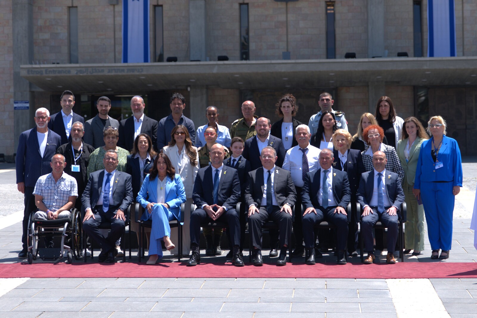 משיאי המשואות בקבלת הפנים בכנסת (צילום: אור גואטה)