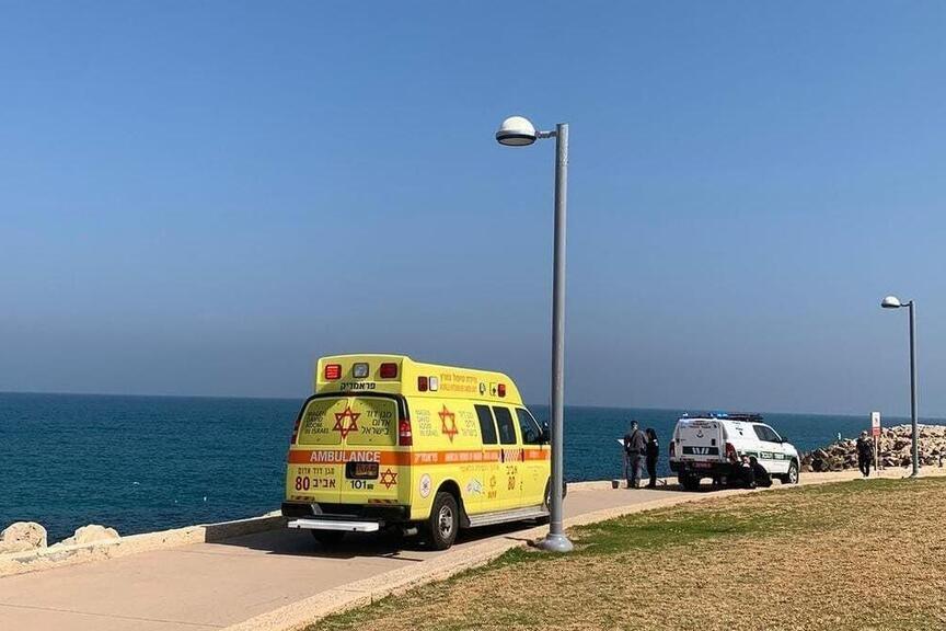 זירת האירוע בנמל יפו (צילום: תיעוד מבצעי מד"א) זירת האירוע בנמל יפו (צילום: תיעוד מבצעי מד"א)
