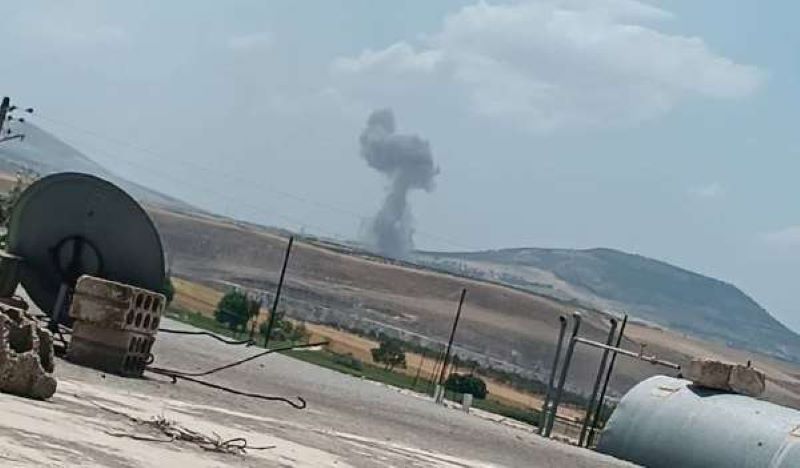 תיעוד: התקיפות בחמה שבסוריה (צילום: רשתות) תיעוד: התקיפות בחמה שבסוריה (צילום: רשתות)
