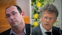 נשיא העליון יצחק עמית ויו"ר ועדת החוקה שמחה רוטמן (צילומים: חיים גולדברג/פלאש90)