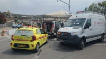 זירת פיגוע ירי ליד מעבר ריחן (צילום: תיעוד מבצעי מד״א)