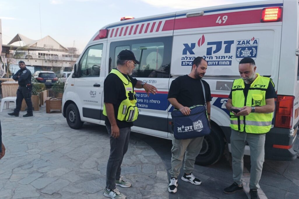 זירת התאונה באילת (צילום: דוברות זק"א)