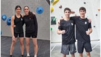 מעיין באואר (מימין) ואיתמר הראל;  עלמה ספיר הלוי (מימין) ותמר כהן כסף (צילום: התאחדות הטיפוס)