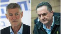 מימין - שר הביטחון, ישראל כ"ץ ויו"ר הדמוקרטים ח"כ יאיר גולן (צילום: חיים גולדברג, יונתן זינדל, פלאש90)