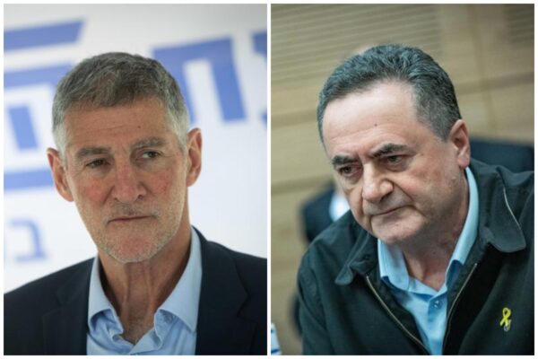 מימין - שר הביטחון, ישראל כ"ץ ויו"ר הדמוקרטים ח"כ יאיר גולן (צילום: חיים גולדברג, יונתן זינדל, פלאש90)