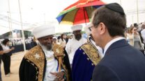 נשיא המדינה יצחק הרצוג בטקס האזכרה הממלכתי ליהודי אתיופיה שנספו בדרכם לישראל (צילום: עמוס בן גרשום/לע"מ)