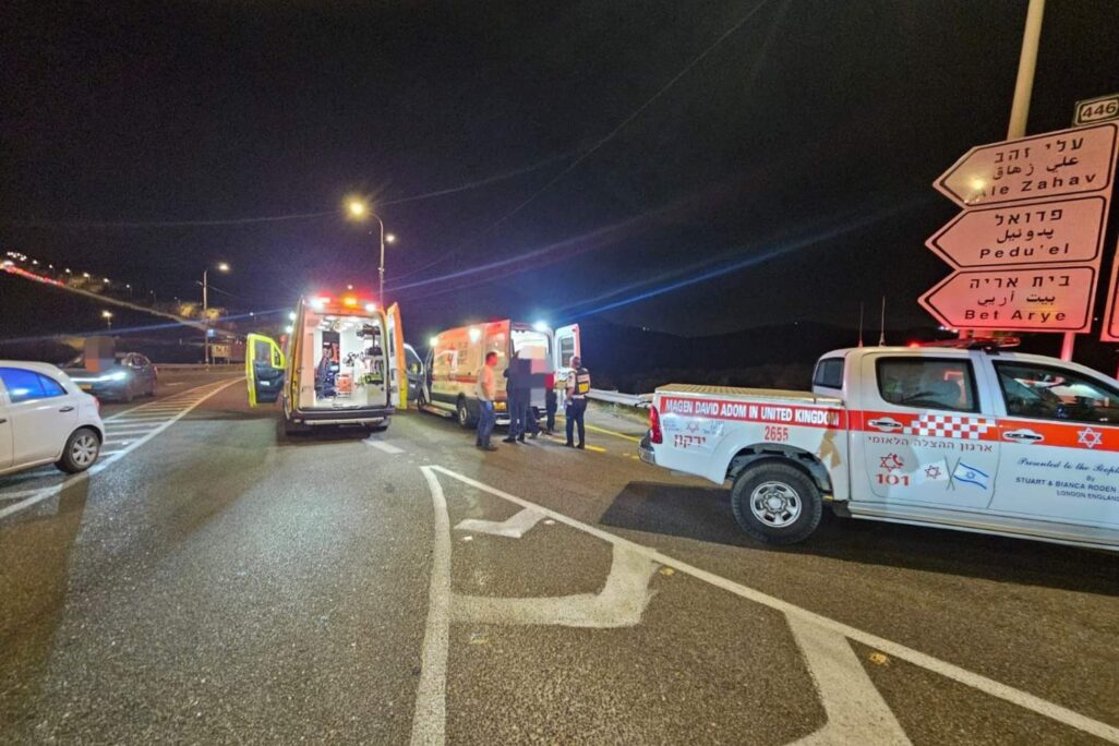 זירת פיגוע הירי בין ברוכין ופדואל בשומרון (צילום: תיעוד מבצעי מד"א) זירת פיגוע הירי בין ברוכין ופדואל בשומרון
(צילום: תיעוד מבצעי מד"א)