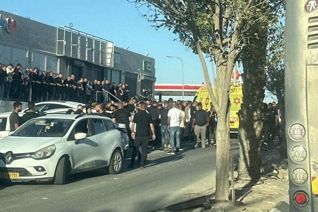 זירת הרצח ביישוב ערערה בנגב (צילום: רשתות חברתיות, שימוש לפי סעיף 27א׳ לזכויות יוצרים)
